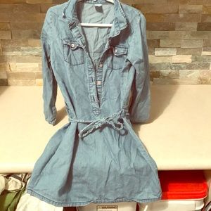Carters size 7 denim long sleeve dress